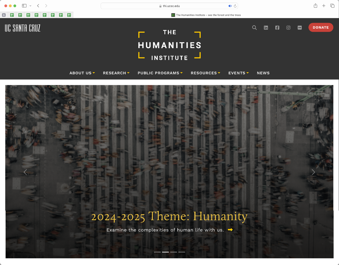 The Humanities Institute — work sample 1
